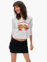 Vintage Hand-Painted Fruit Print Regular Sleeve Long-Sleeve T-Shirt