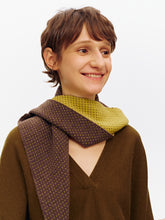 Reversible Wool Polka Dot Triangle Scarf tan