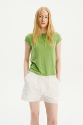 Essential Crew-Neck Short-Sleeve T-Shirt Fruit Green