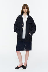 Mid-Length Utility Jacket Navy