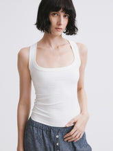 Essential Fitted Racerback Tank White