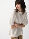 Cotton Relaxed Drop Shoulder Everyday Short-Sleeve Tee White