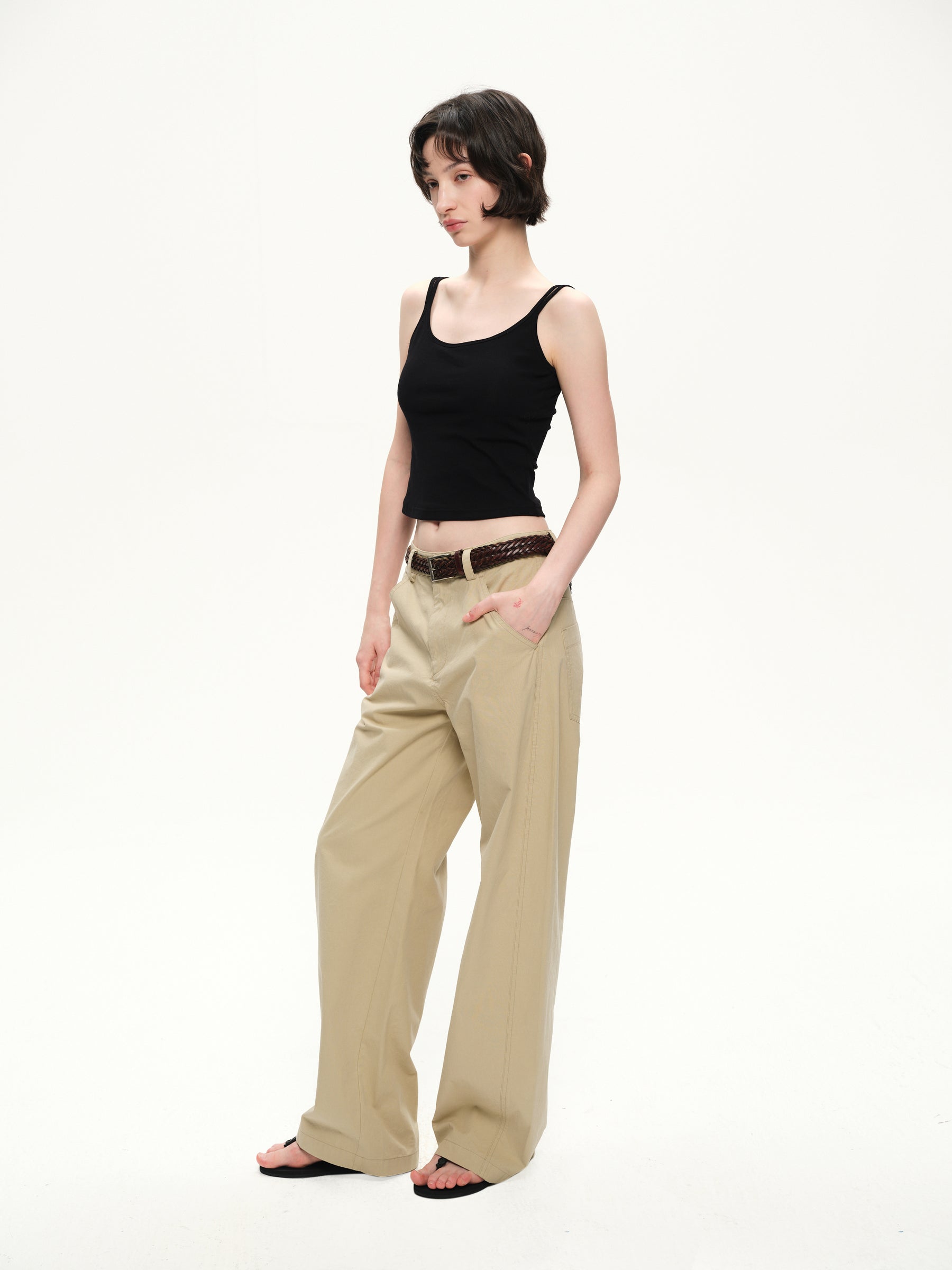 Levan paper sensation casual pants light khaki