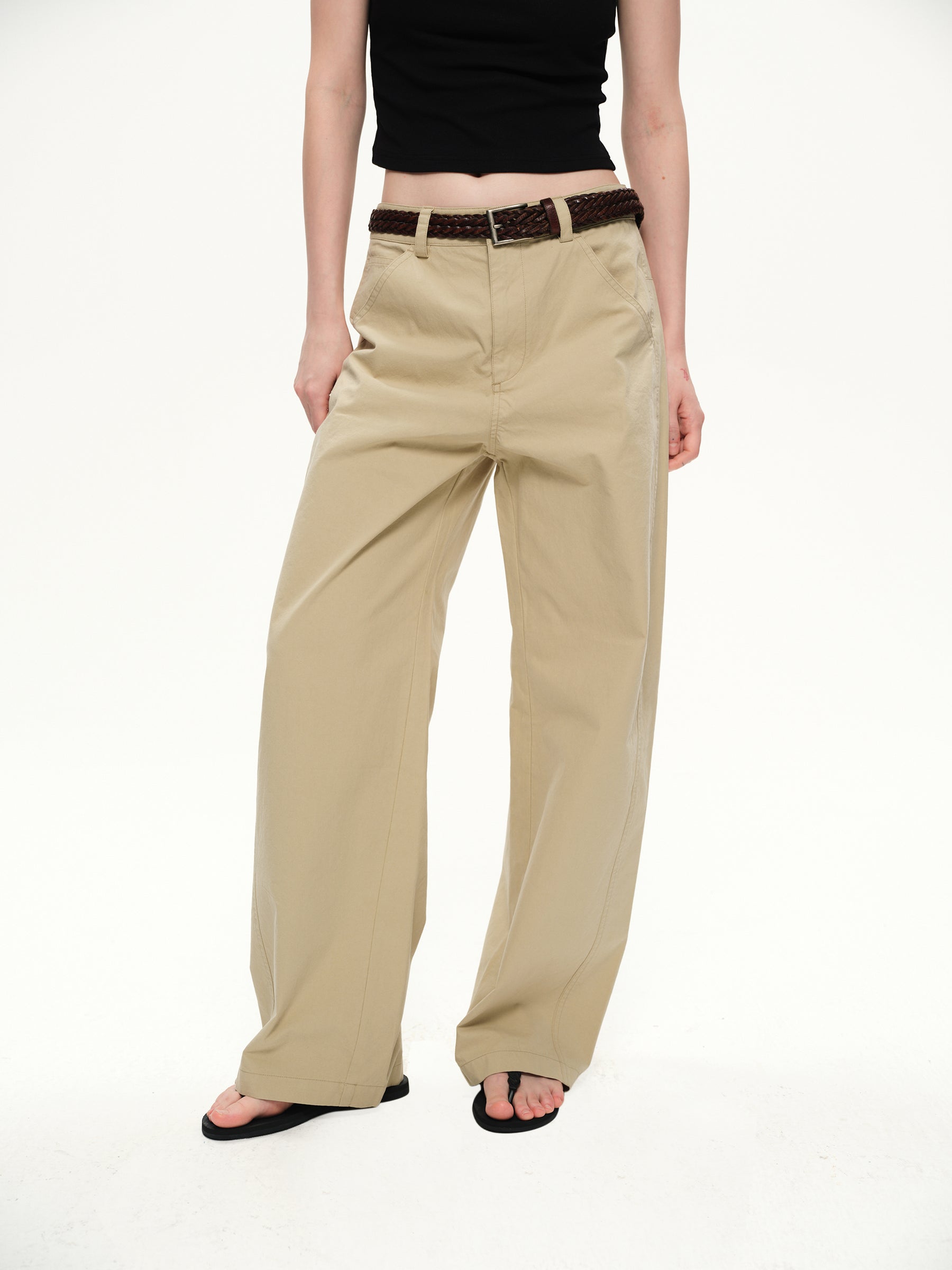 Levan paper sensation casual pants light khaki