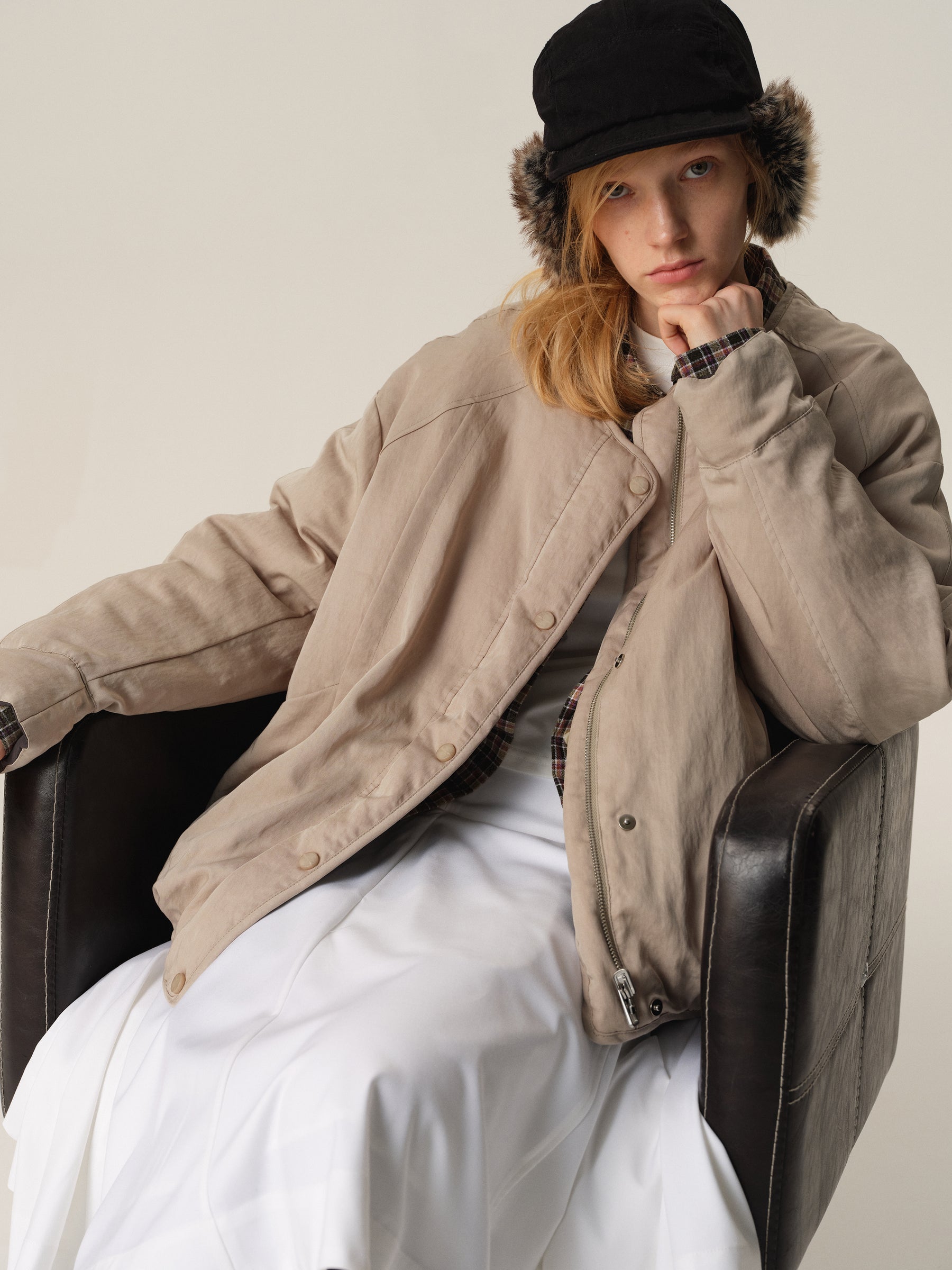 Diamond Quilt Reversible Crewneck Puffer Jacket black diamond quilt