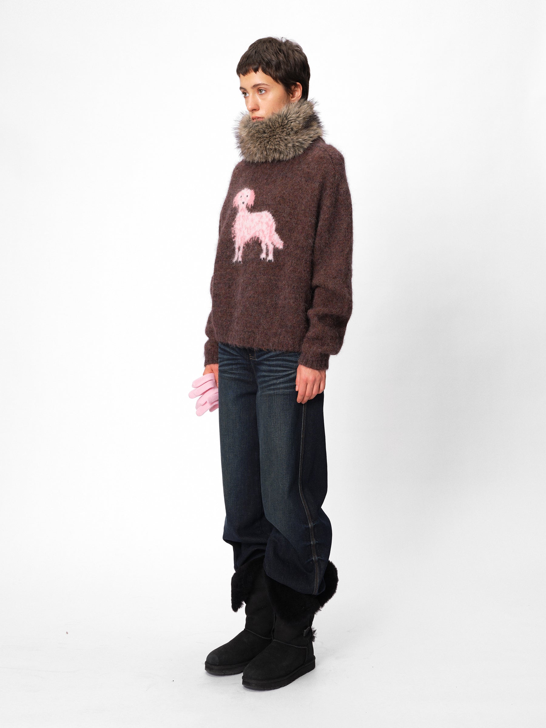 Pink Puppy Jacquard Alpaca Wool Pullover mocha