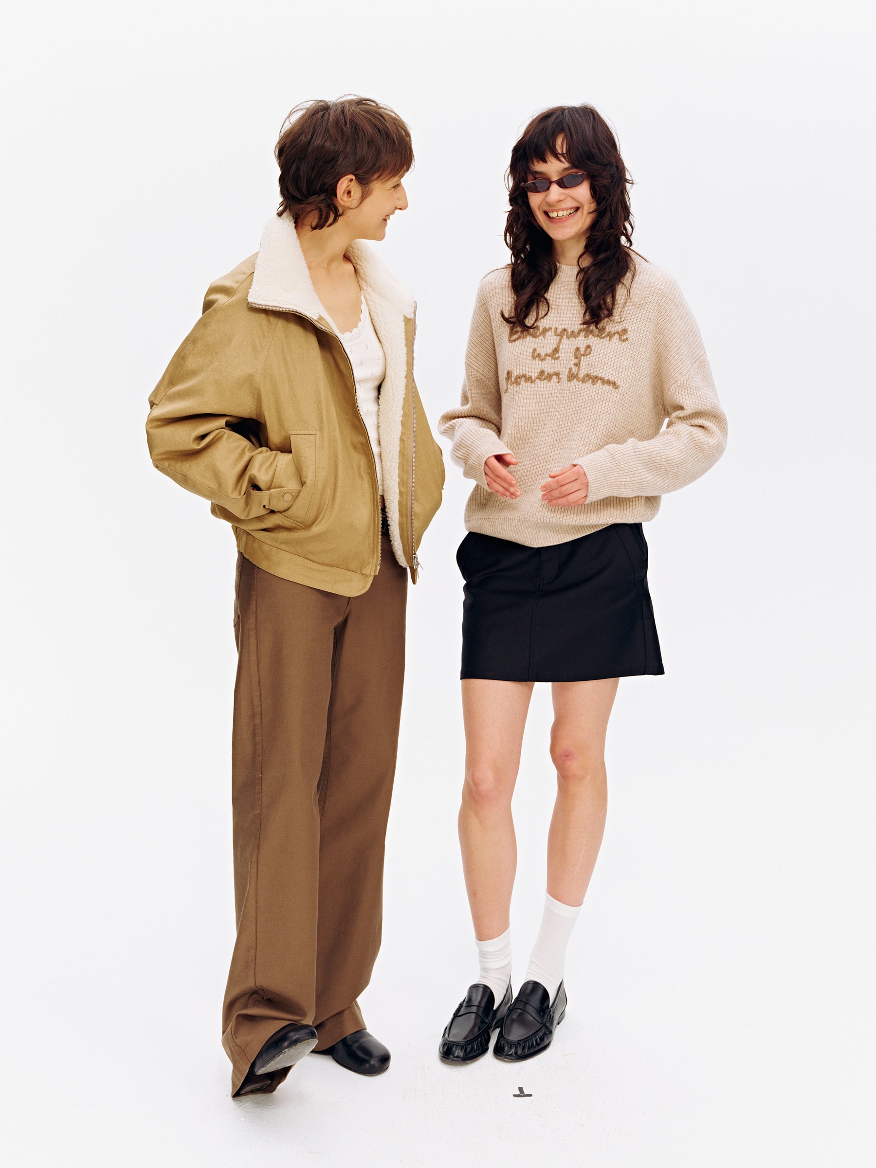 Stand Collar Patchwork Shearling Heavyweight Parka Puffer khaki
