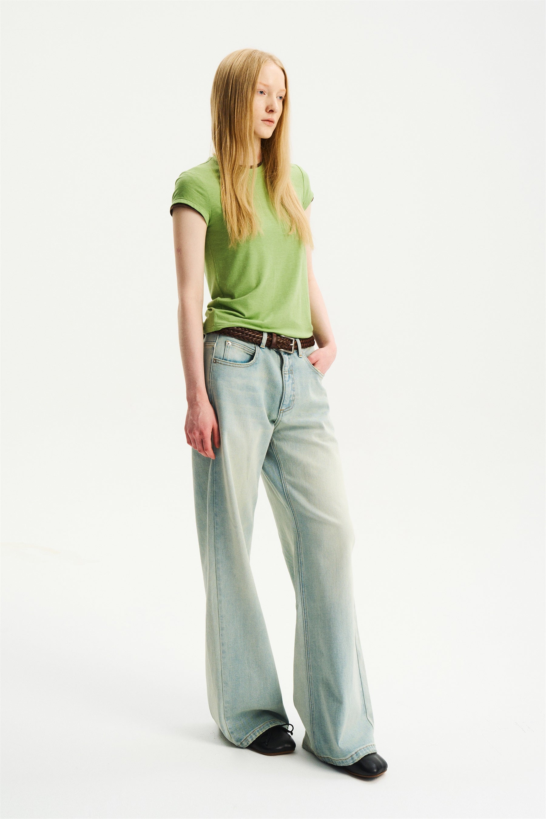 Essential Crew-Neck Short-Sleeve T-Shirt Fruit Green