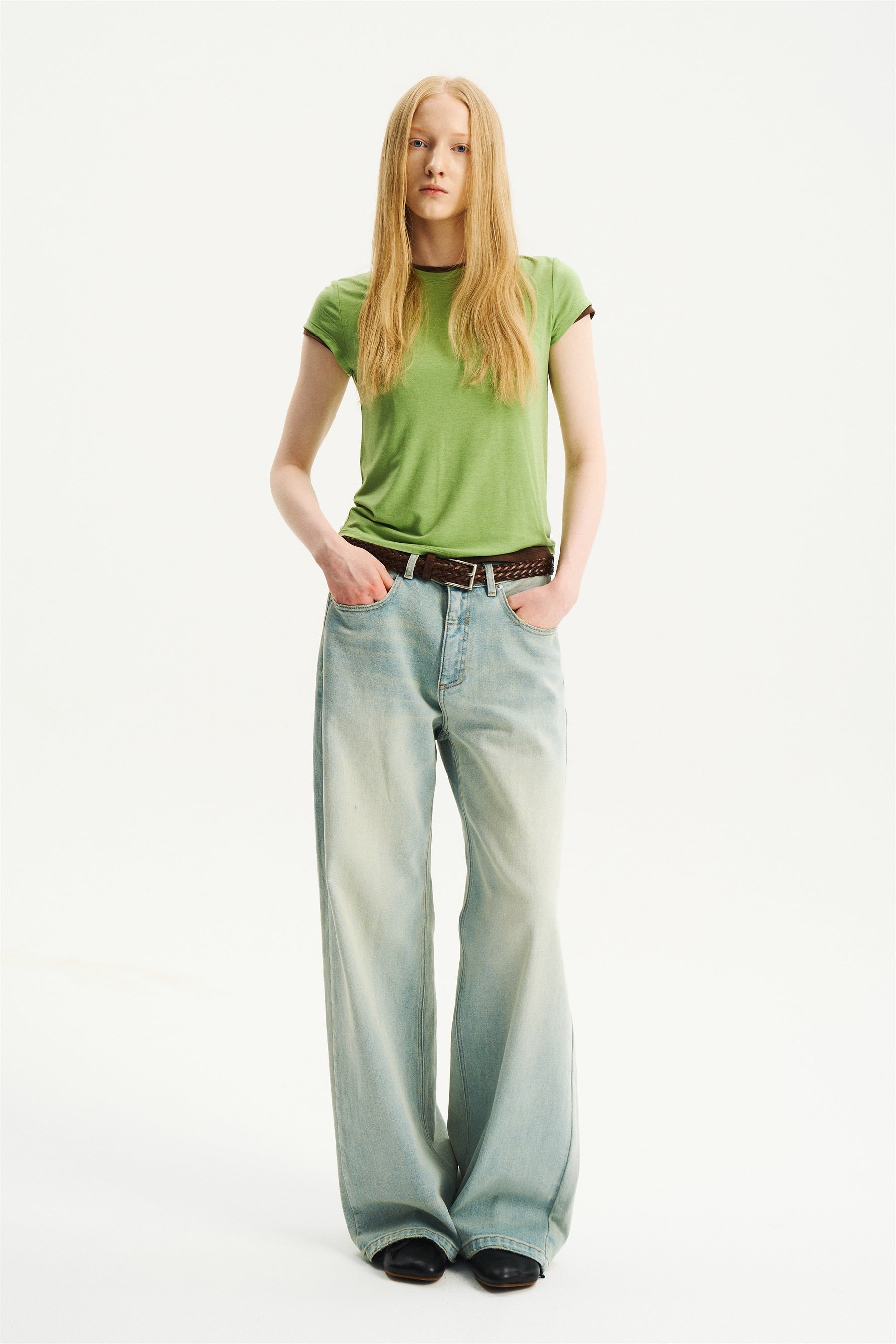 Essential Crew-Neck Short-Sleeve T-Shirt Fruit Green