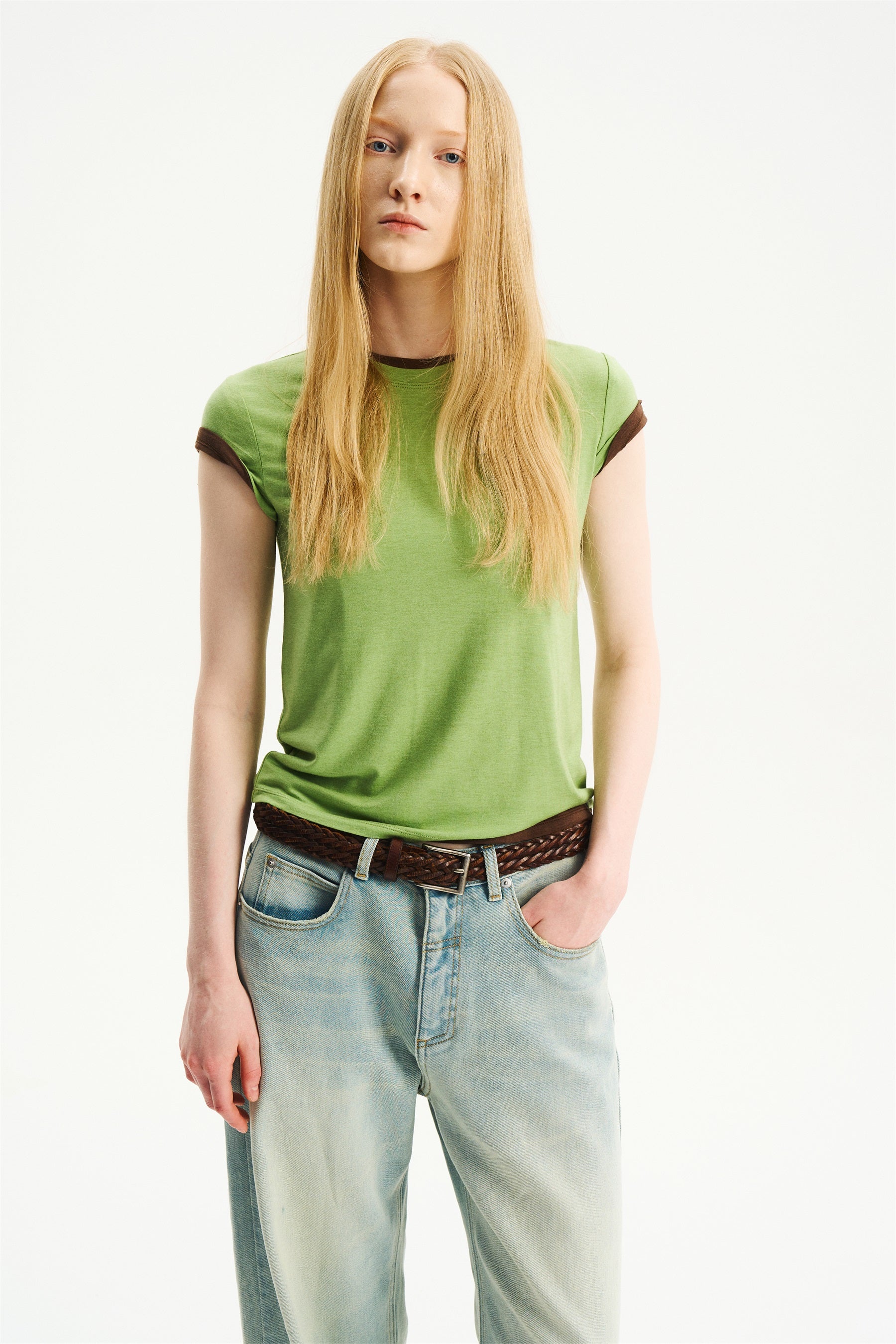 Essential Crew-Neck Short-Sleeve T-Shirt Fruit Green