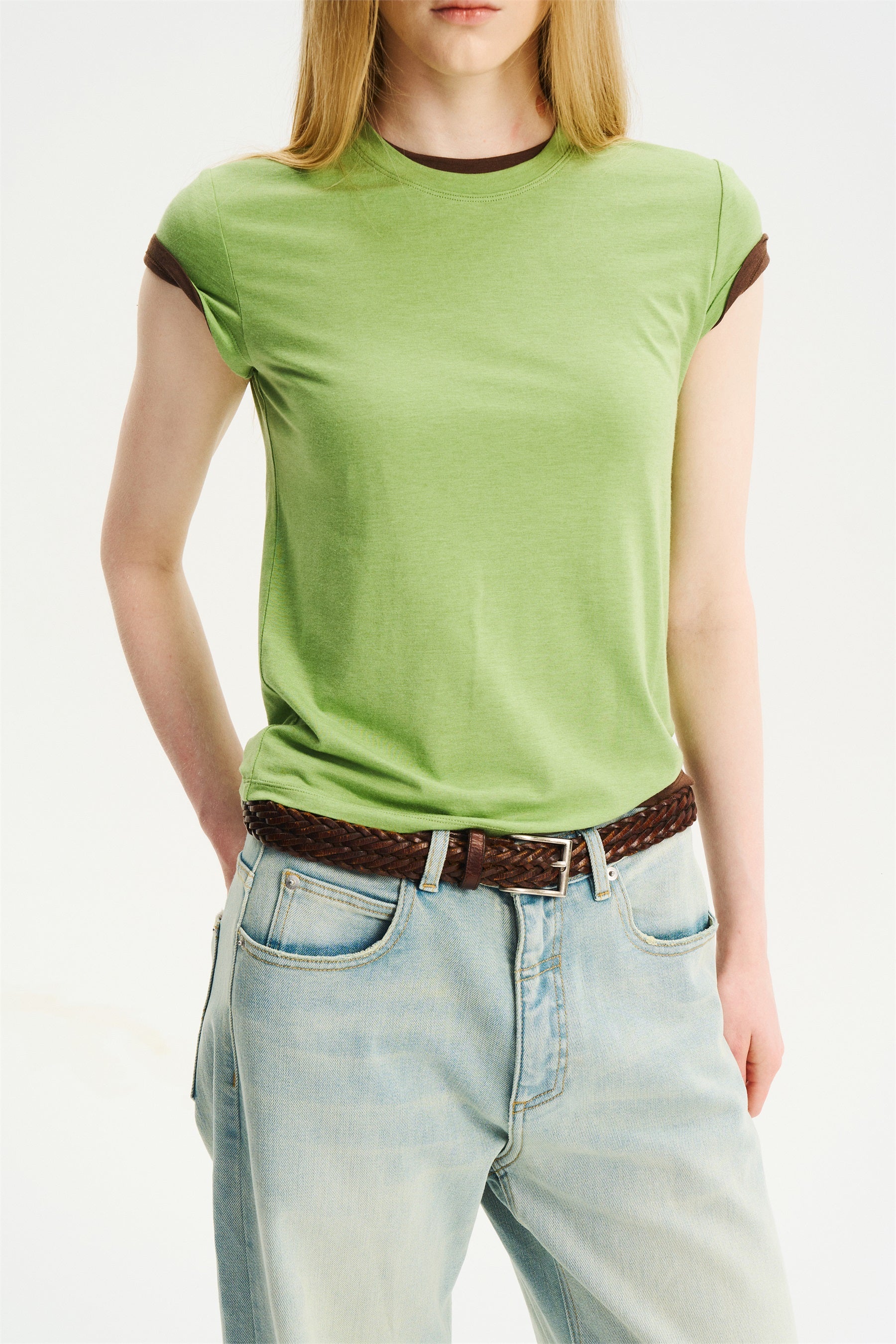 Essential Crew-Neck Short-Sleeve T-Shirt Fruit Green
