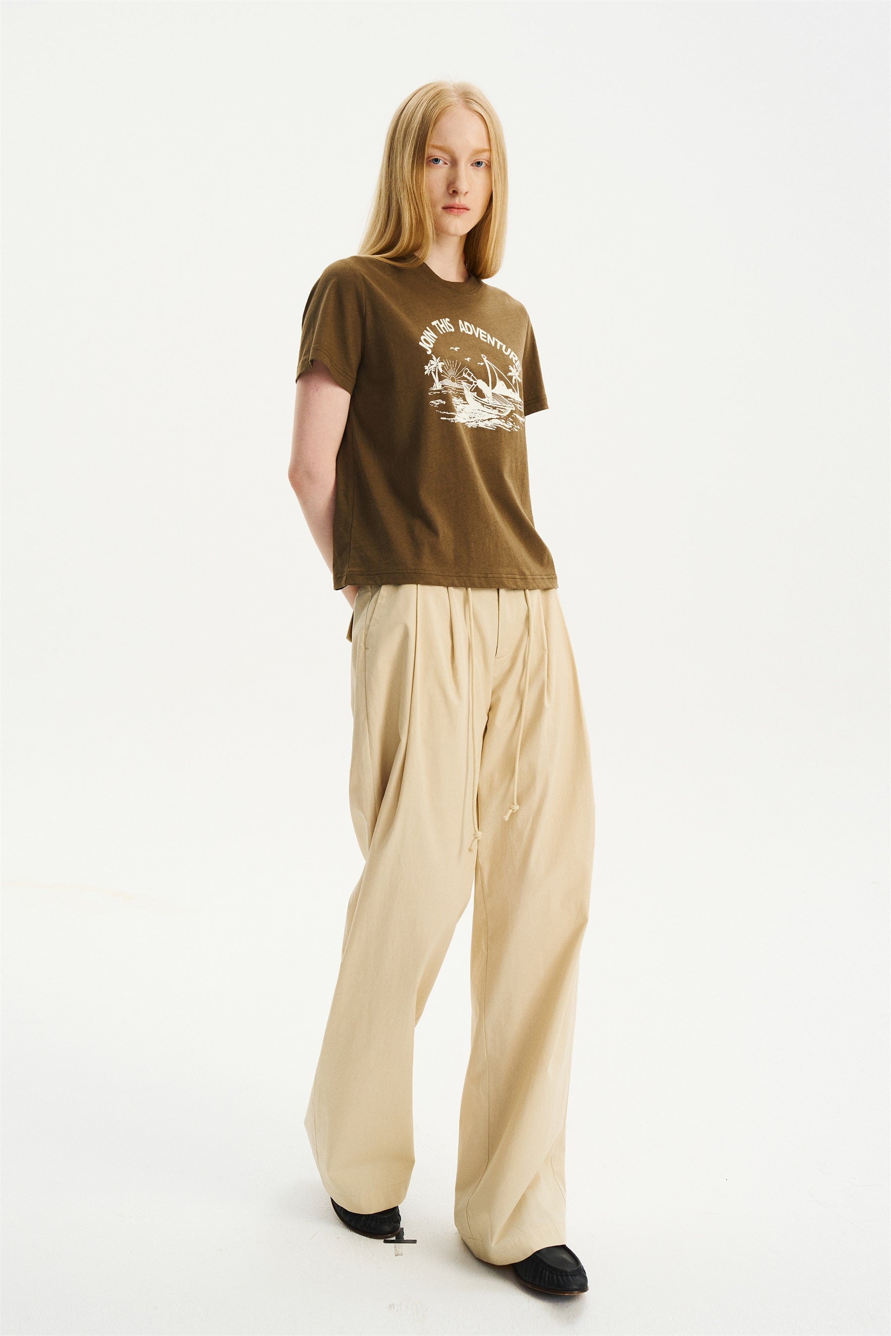 Relaxed Nautical Print Short-Sleeve T-Shirt Army Green