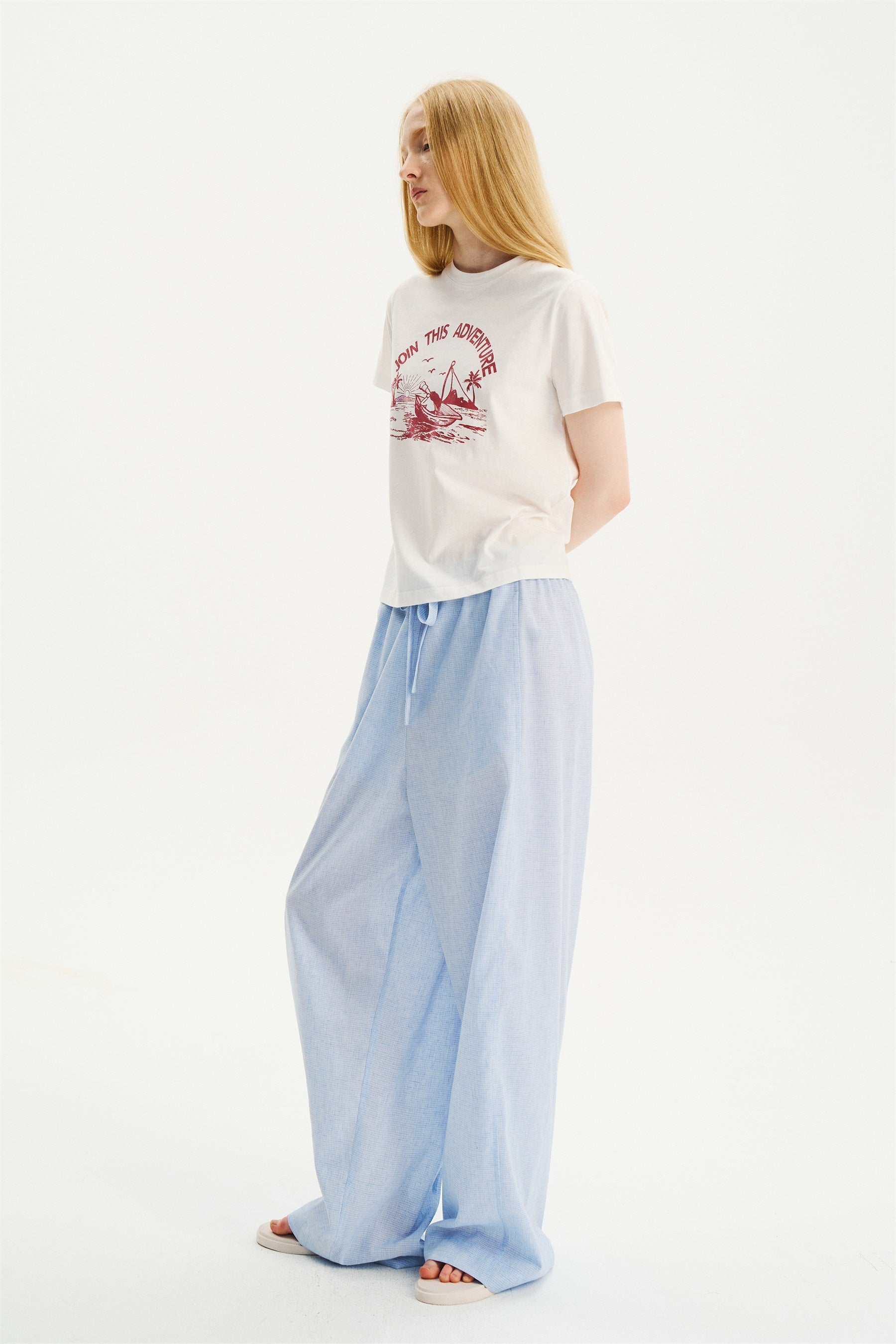 Relaxed Nautical Print Short-Sleeve T-Shirt Ivory