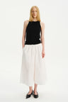 Cool-Touch Drawstring Wide-Leg Culotte Pants White