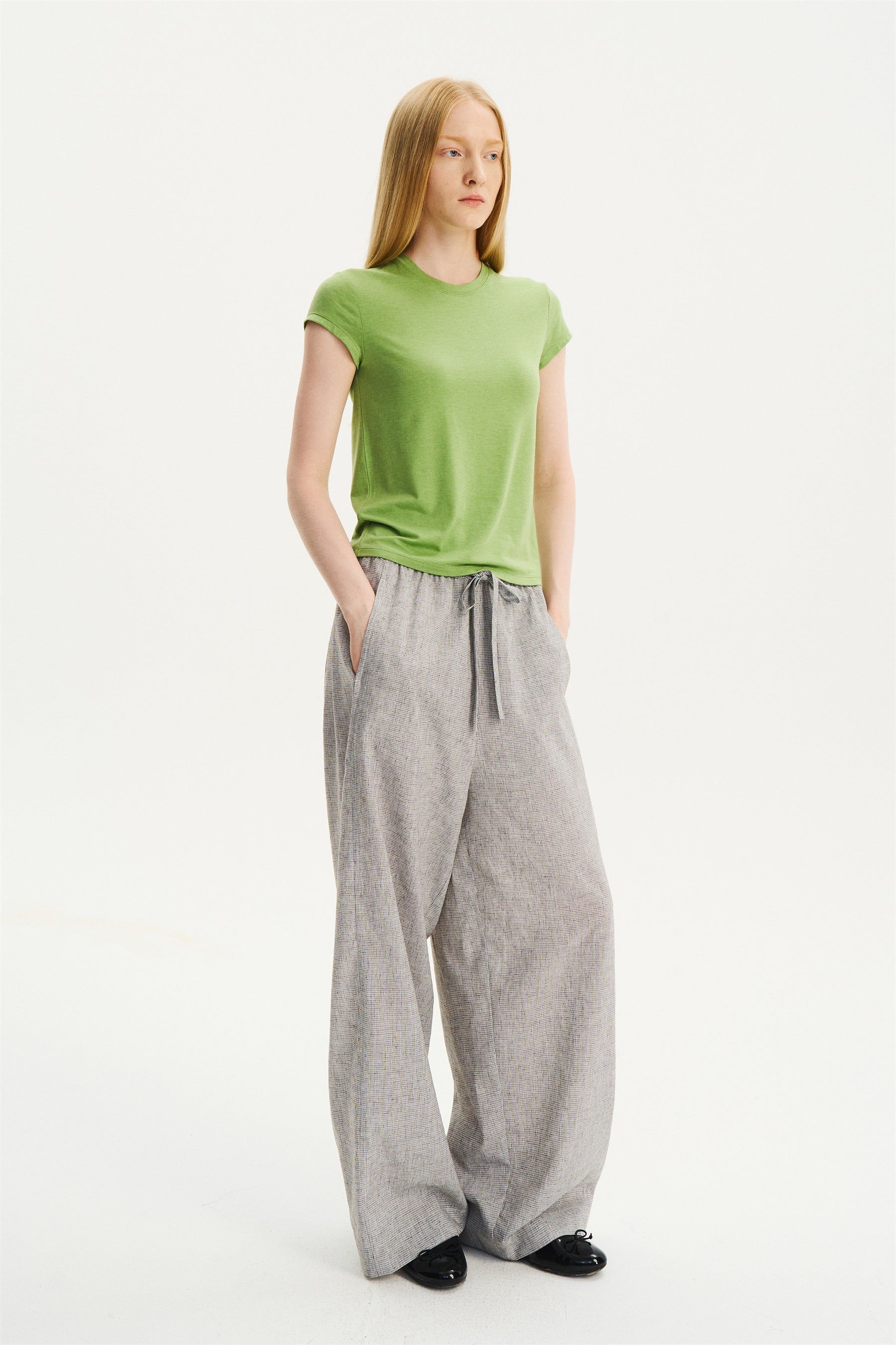 Essential Crew-Neck Short-Sleeve T-Shirt Fruit Green