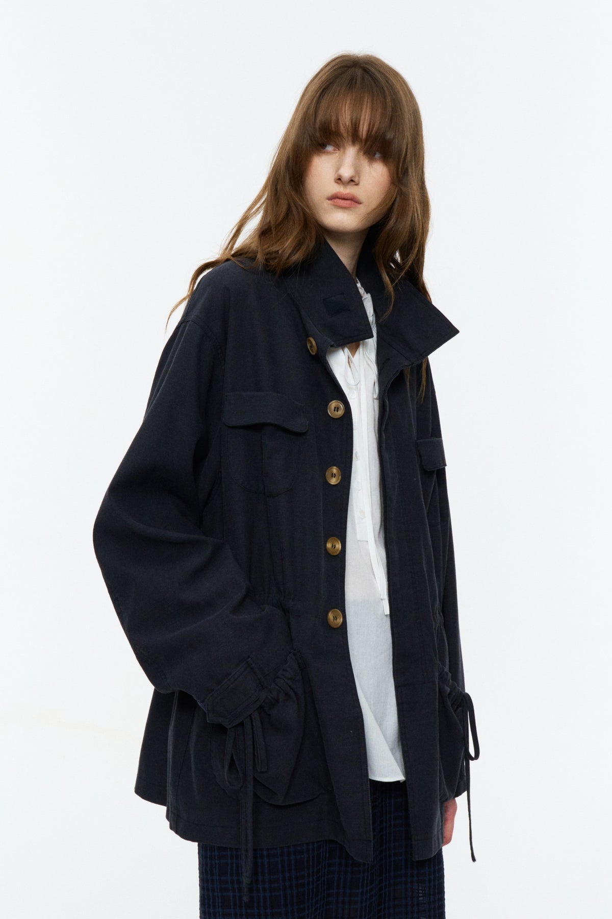 Mid-Length Utility Jacket Navy