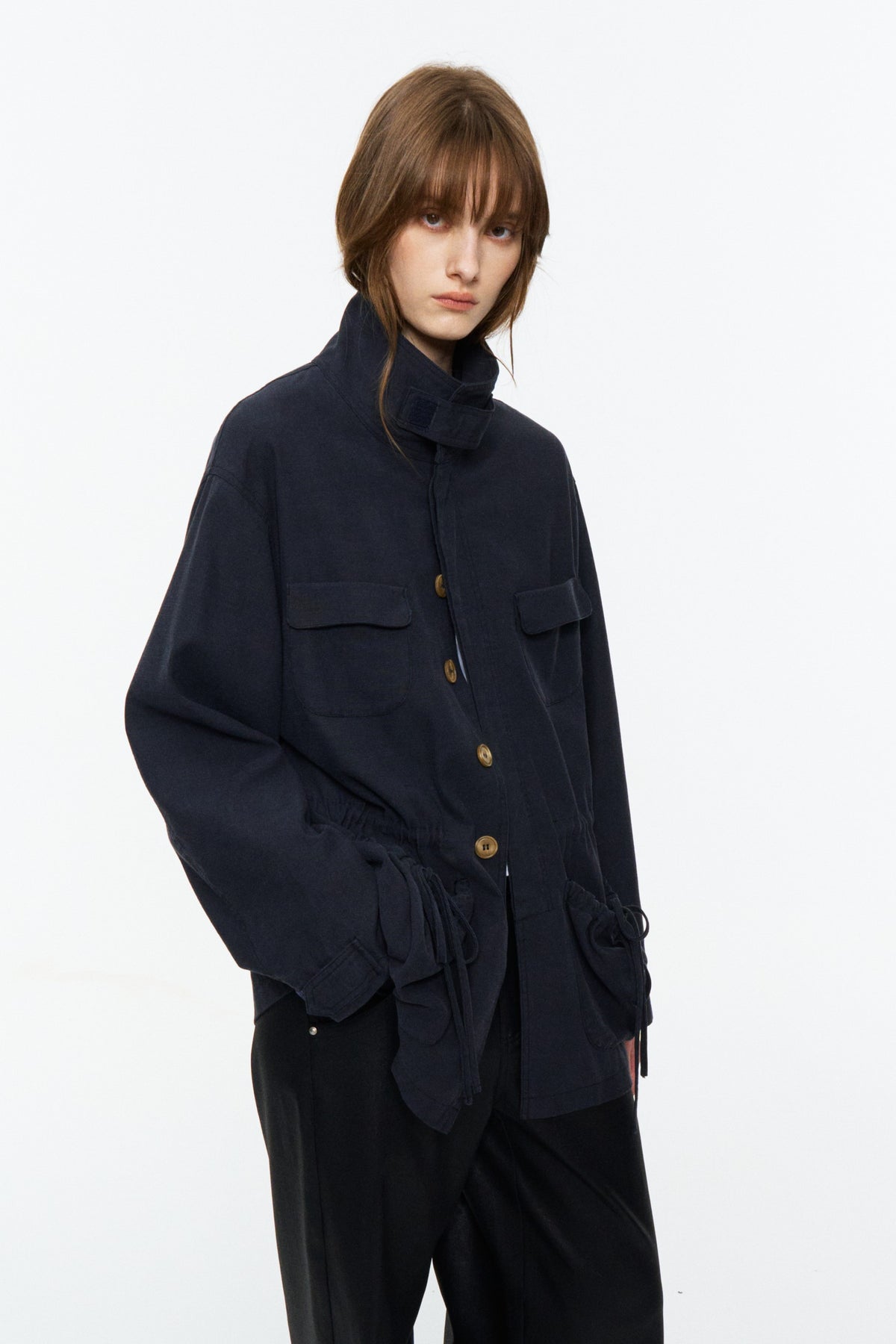 Mid-Length Utility Jacket Navy