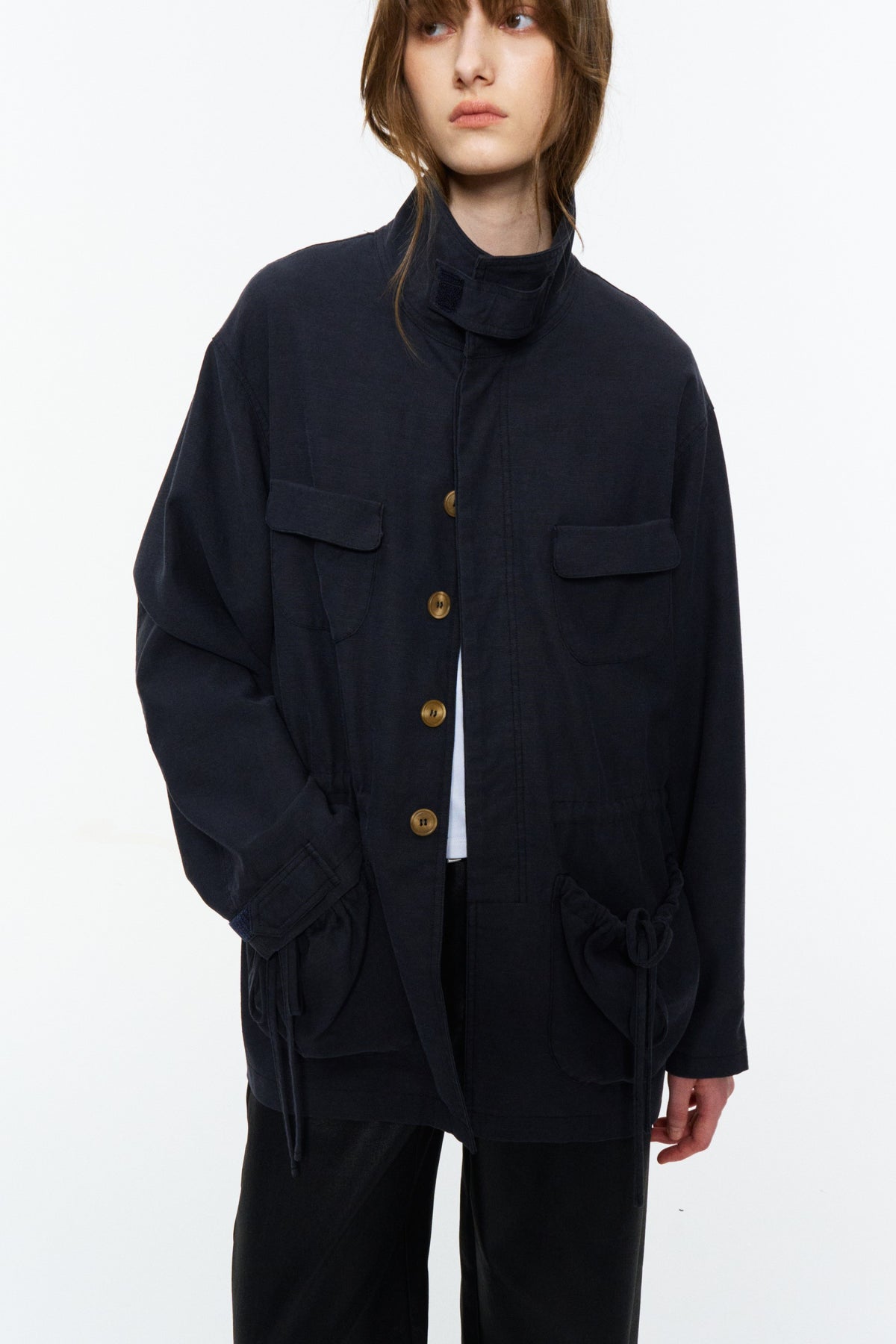 Mid-Length Utility Jacket Navy