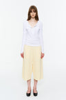 Drawstring Cropped Wide-Leg Sweatpants Light Yellow