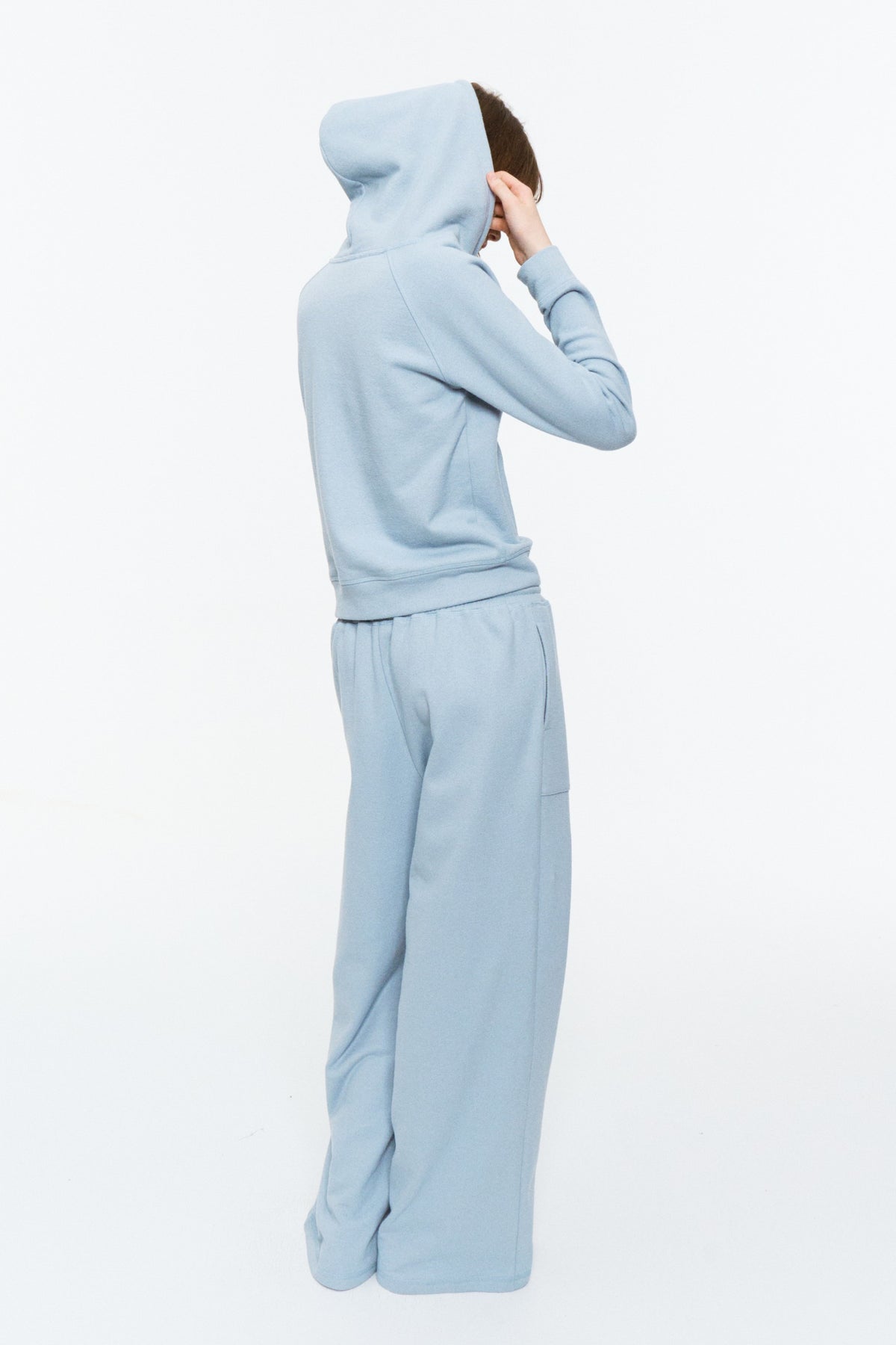 Fitted Zip-Up Sweatshirt Jacket Frost Blue