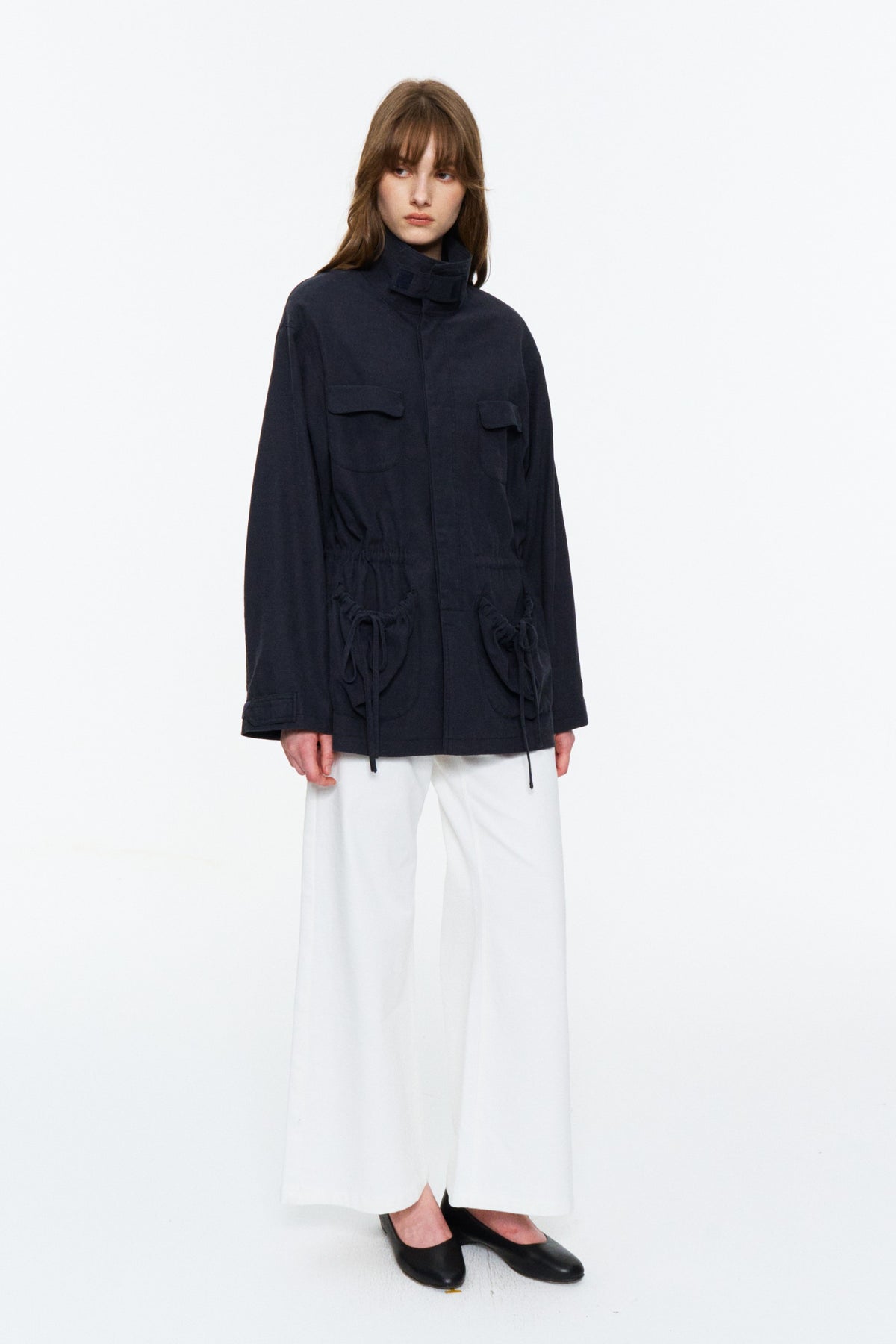 Mid-Length Utility Jacket Navy