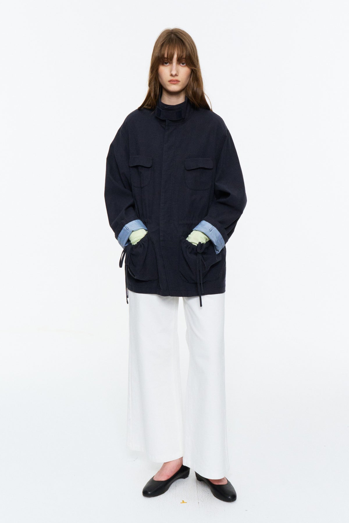 Mid-Length Utility Jacket Navy