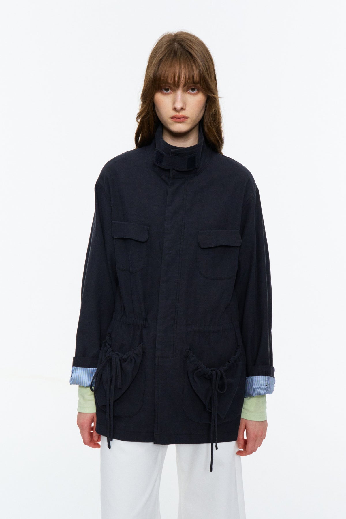 Mid-Length Utility Jacket Navy