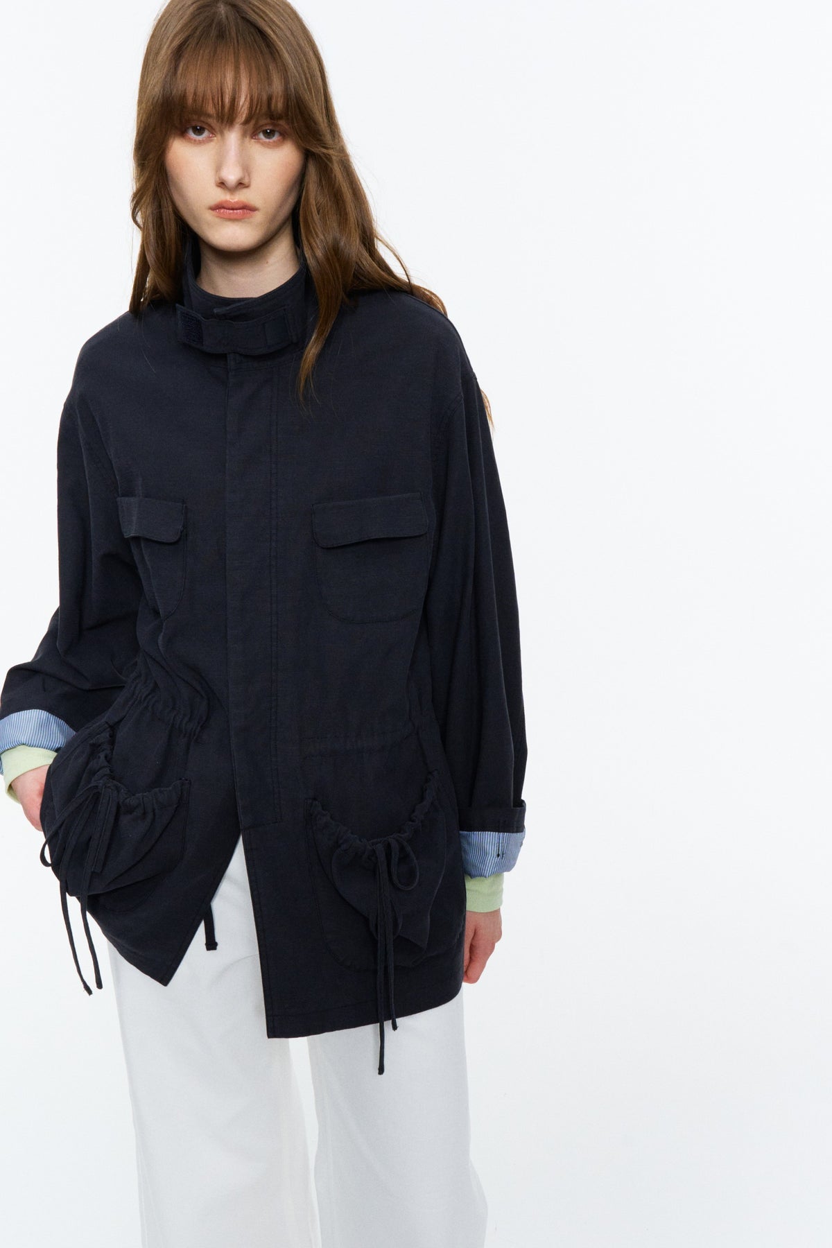 Mid-Length Utility Jacket Navy