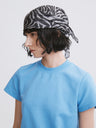 Textured Print Silk Scarf Gray
