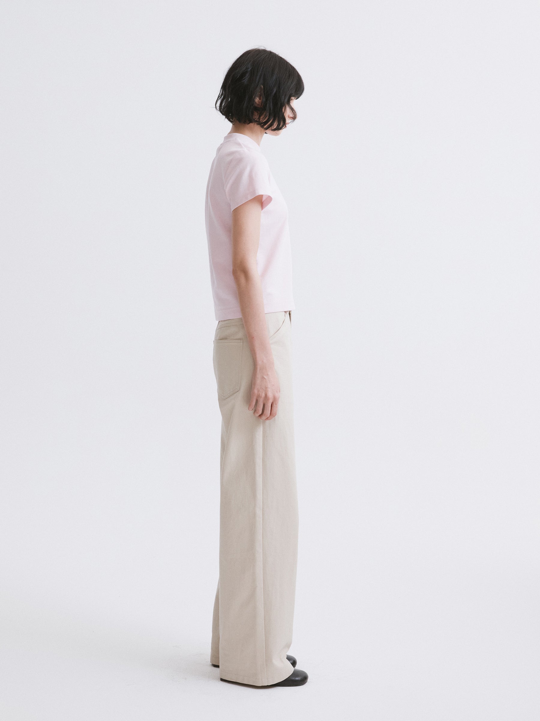 Essential Relaxed Fit Solid Short-Sleeve Tee Pink