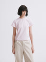 Essential Relaxed Fit Solid Short-Sleeve Tee Pink
