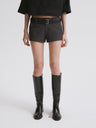 Low-Rise Tailored Shorts Gray