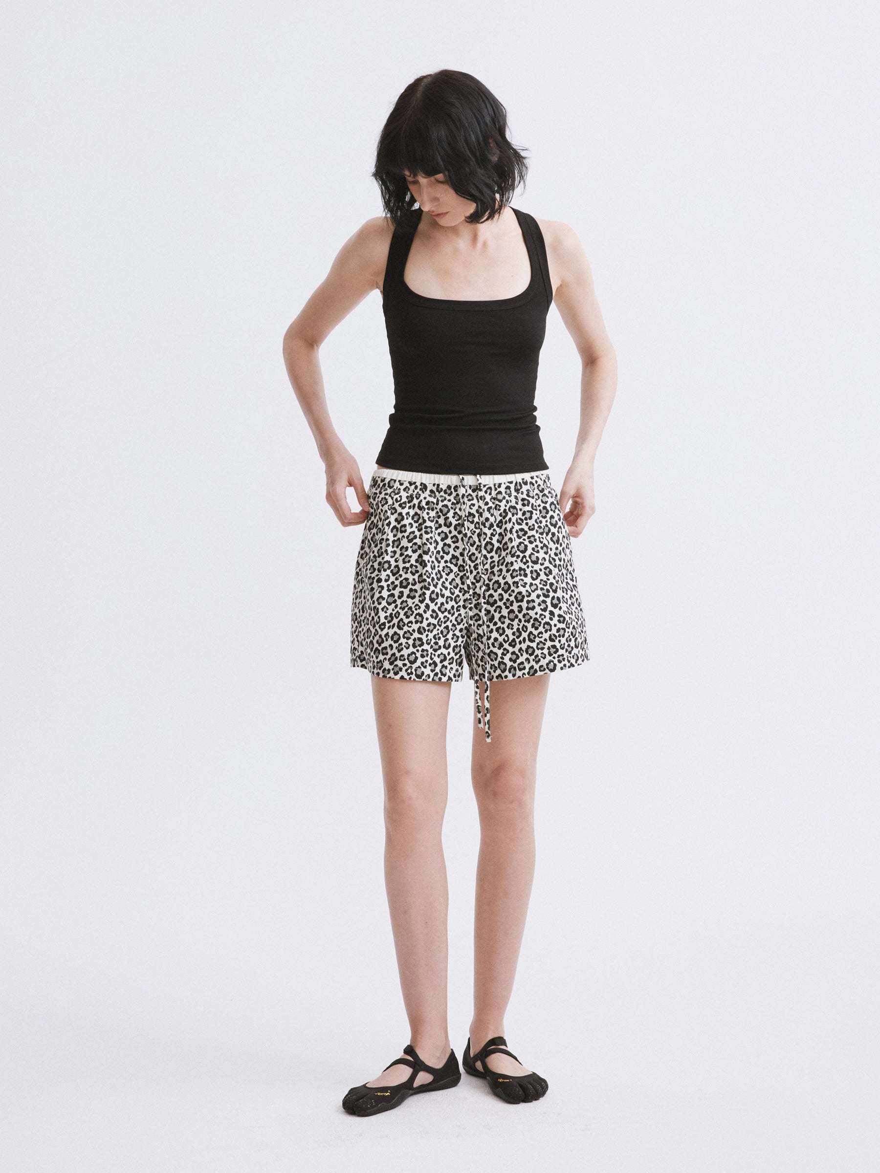 Essential Fitted Racerback Tank Black