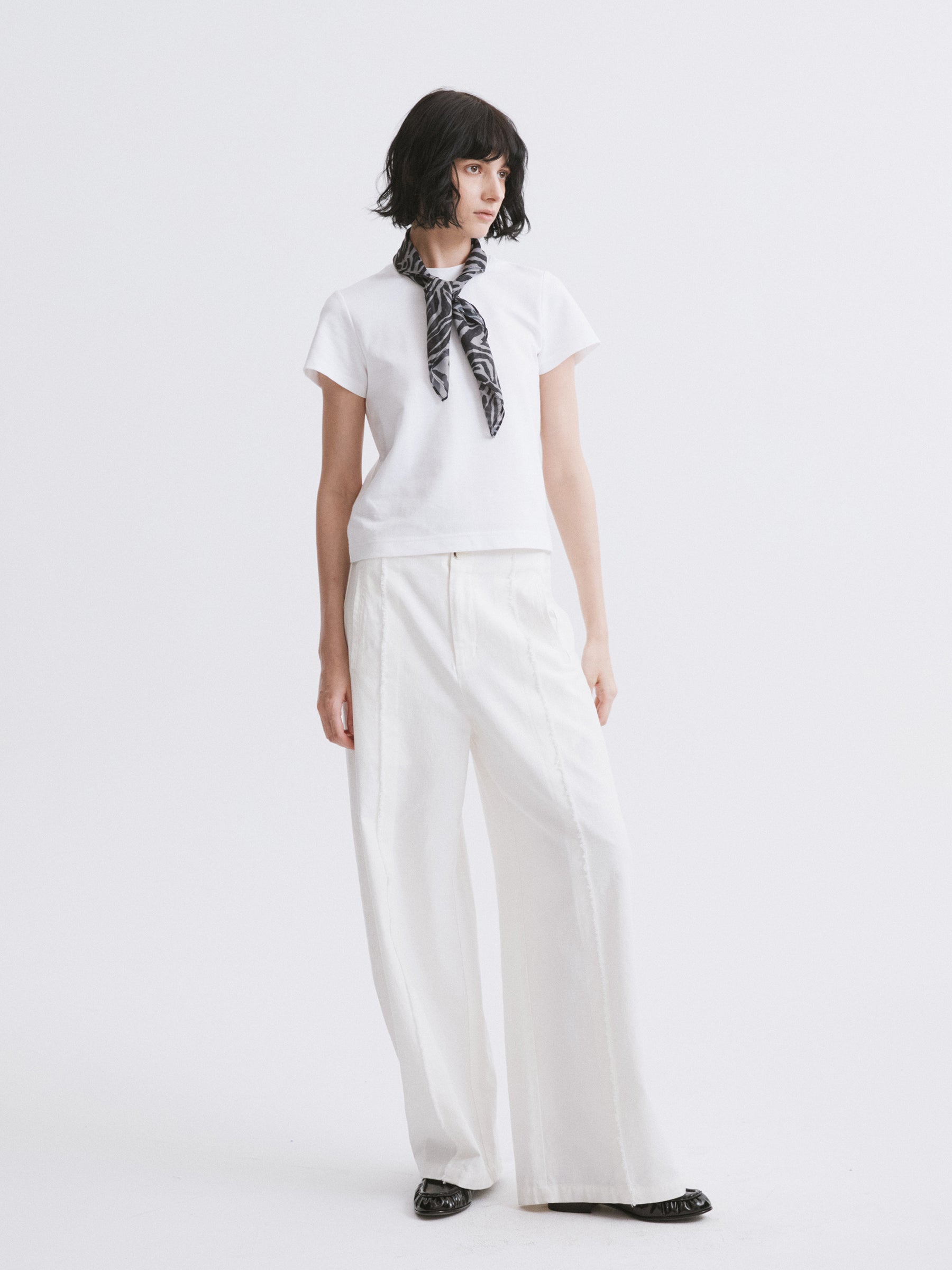 Essential Relaxed Fit Solid Short-Sleeve Tee White