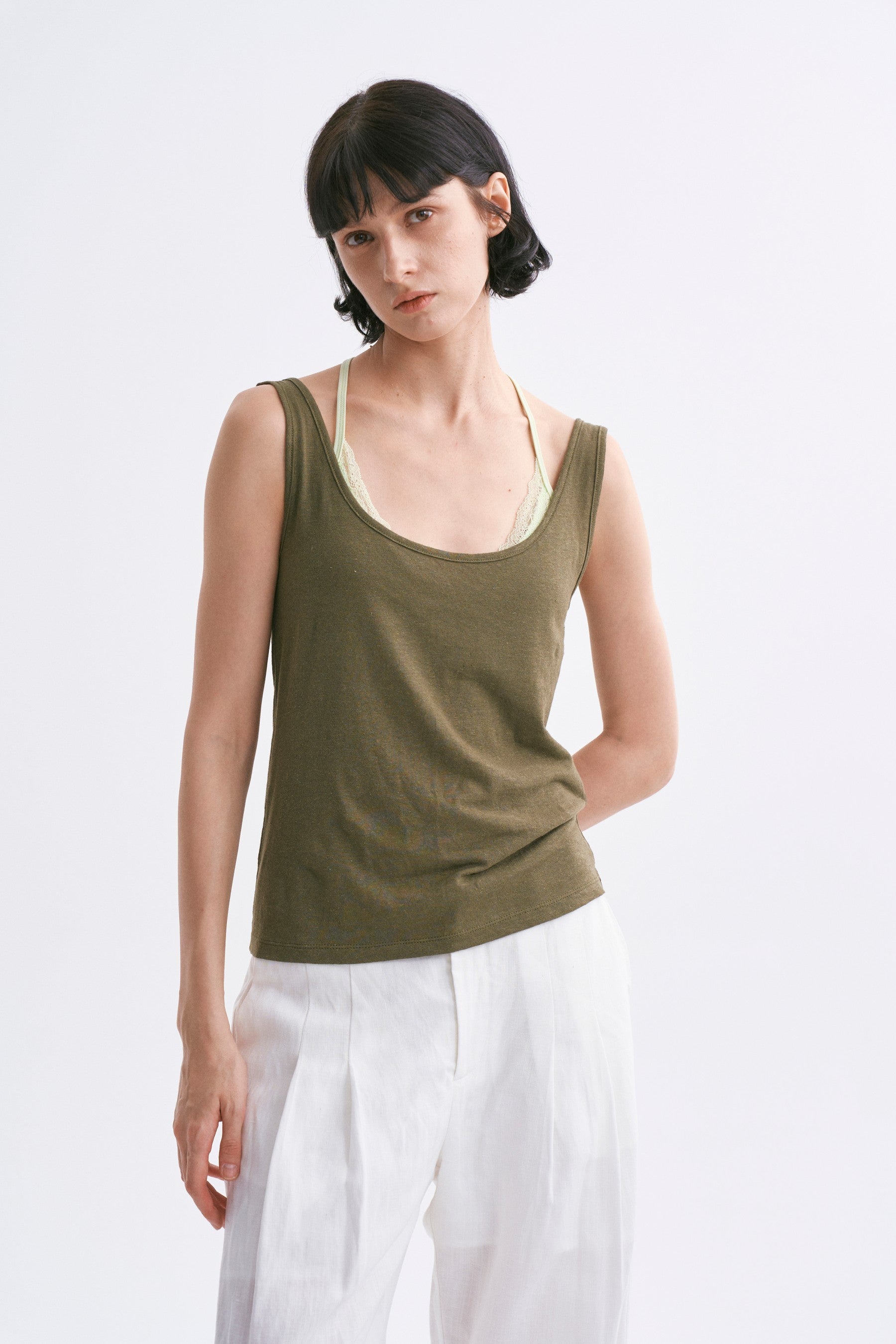 Lace-Up Adjustable Y-Strap Corset Top White