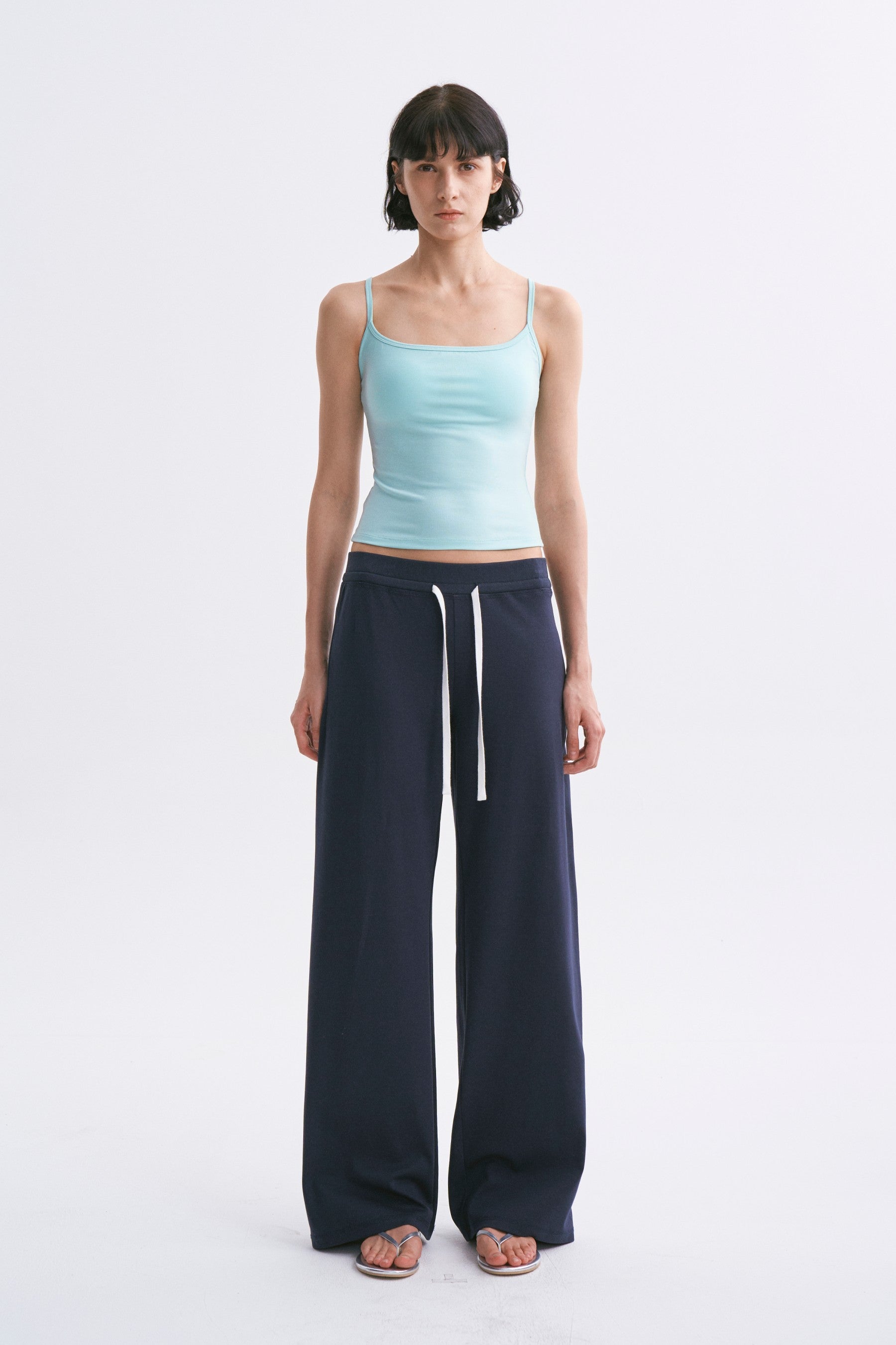 Deep U-Neck Thin Strap Padded Camisole Mint