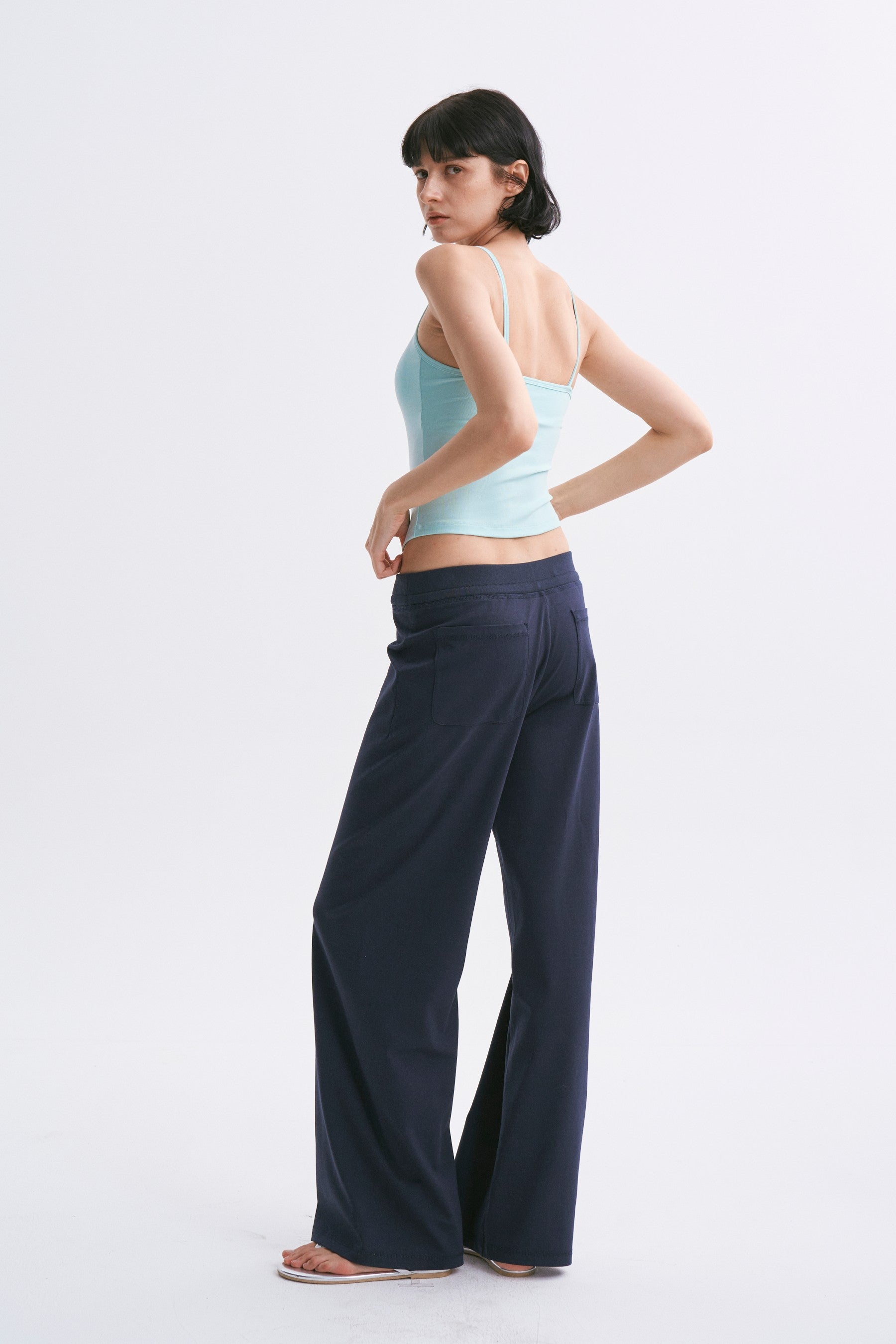 Deep U-Neck Thin Strap Padded Camisole Mint