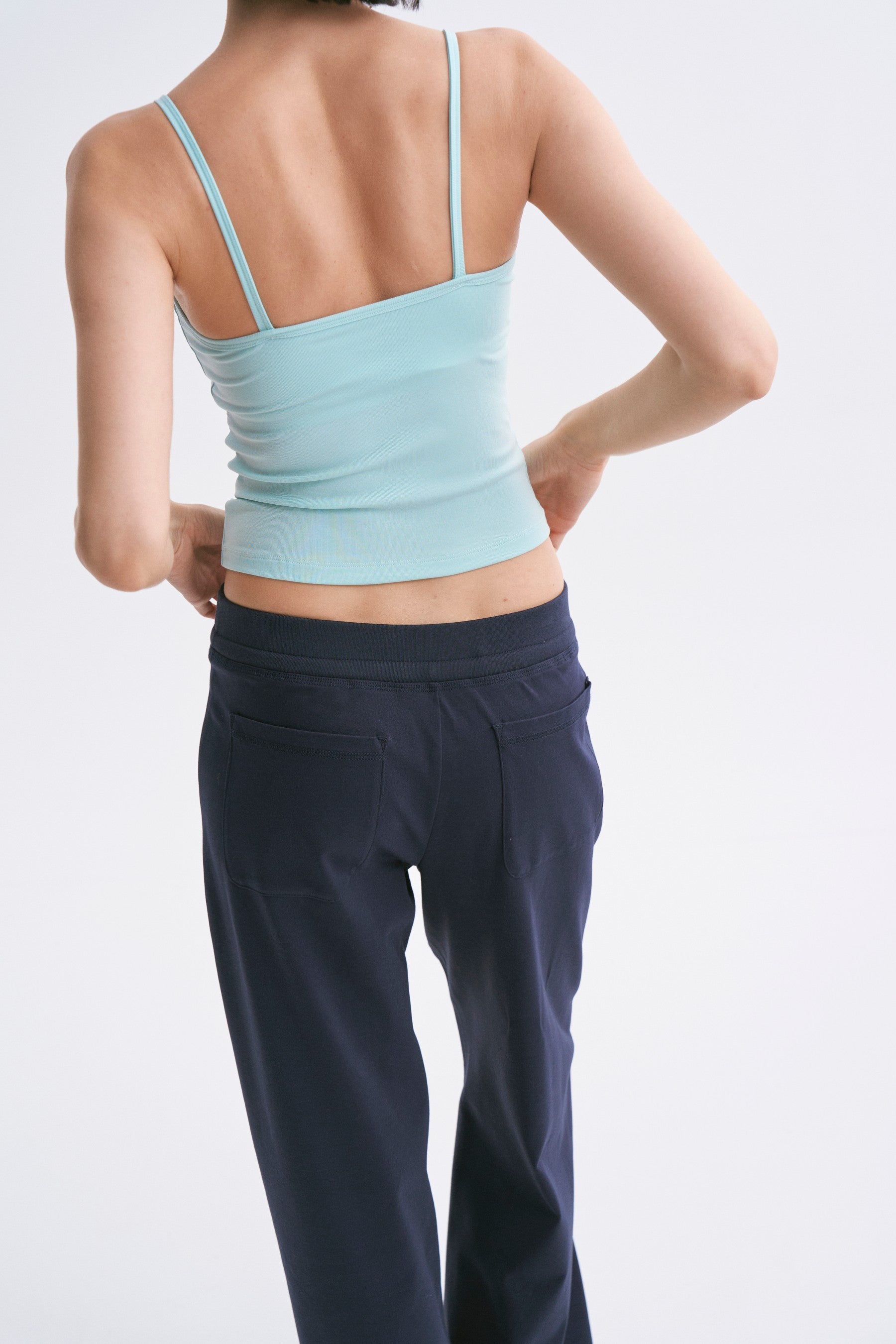 Deep U-Neck Thin Strap Padded Camisole Mint